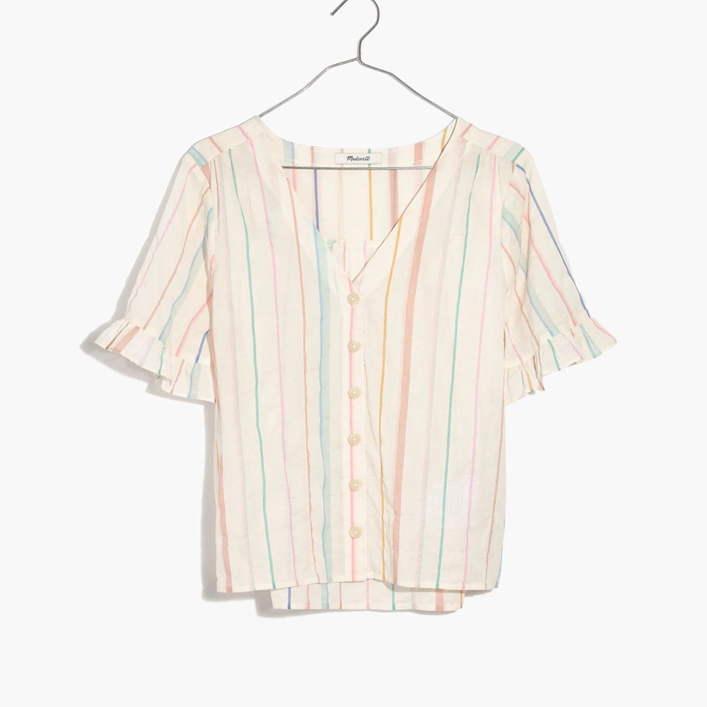 Madewell Pastel Striped Button Down Shirt